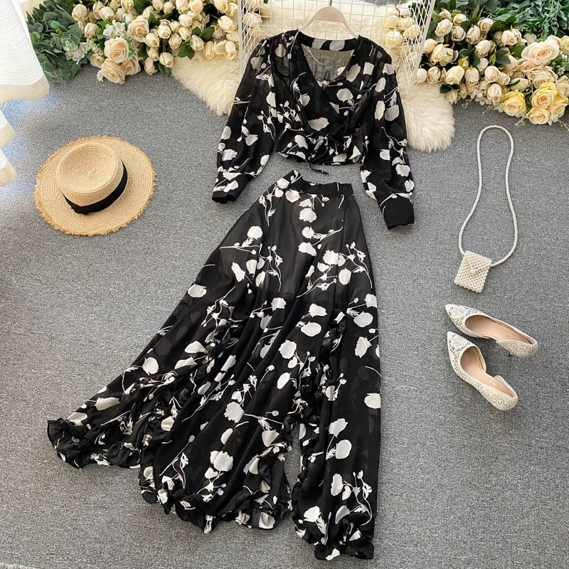 Title 2, Bedrucktes Chiffon-Kurzhemd im Split-Rock-Desig...