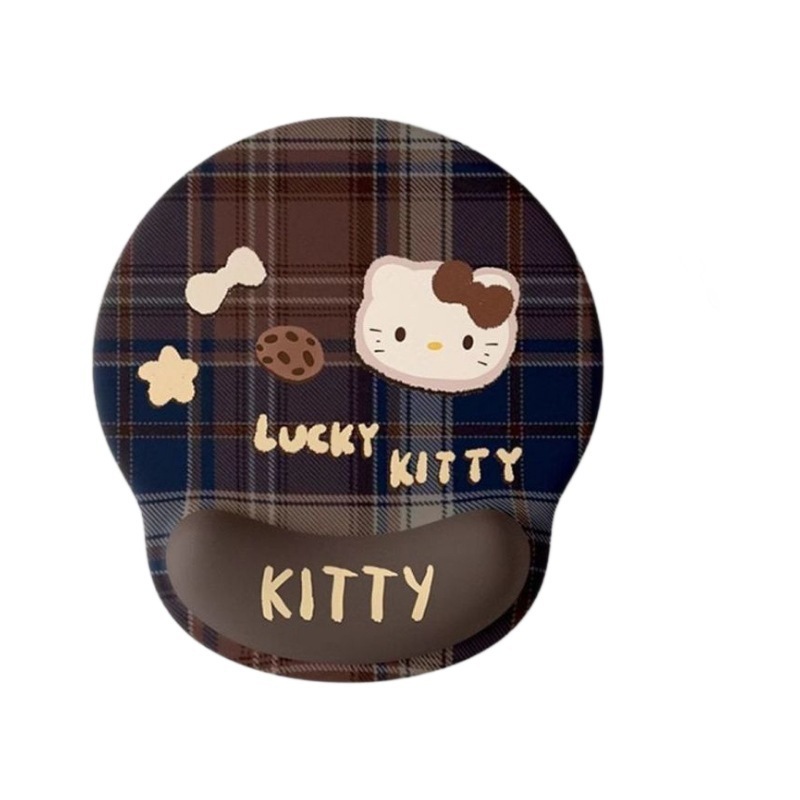 ハッピーキティ猫リストマウスパッド女性のリストパッド滑り止めオフィスラップトップキーボードハンドレスト|undefined