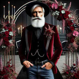 欧美外贸西装两件套西装酒红色外套和黑色马甲两件套休闲西装