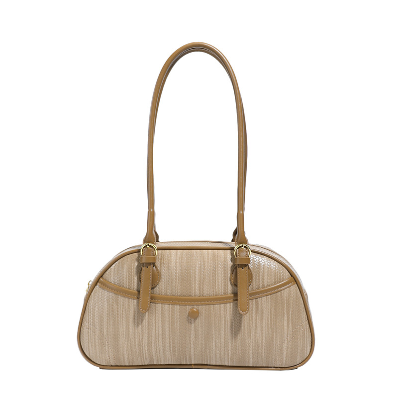 Transfronterizos de alto nivel bolsos portátiles de Boston para mujeres otoño y invierno 2025 nuevo retro bolsos de hombro extranjeros bolsos de moda bajo la axila