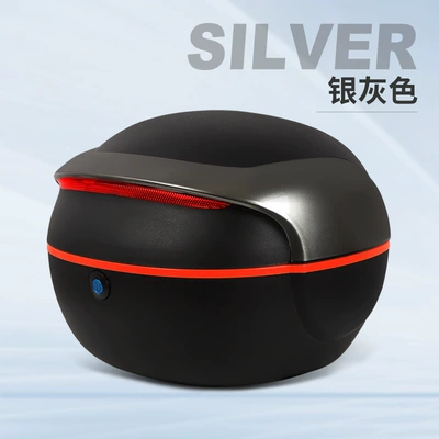 Electric Scooter Storage Box, Electric car tail box - silver-gray-single-trunk