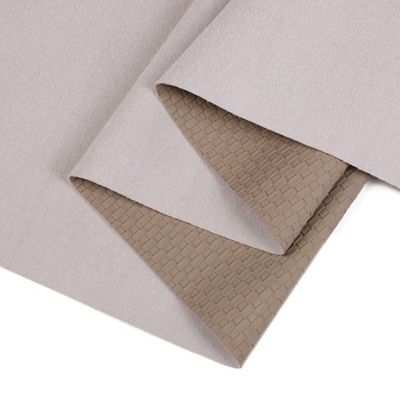 Spot European standard environmental protection thick 1.2mm scratch-resistant woven bamboo pattern sofa decorative leather bag handbag artificial leather