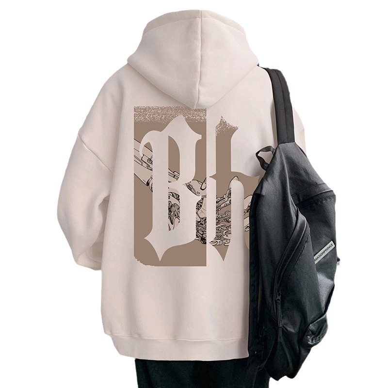 1 Japanese Oversize Hooded Cotton Sweatshirt For Men Spring Hip Hop Loose Hoodie Hong Kong Style High Street Trendy Brand_voghion.com