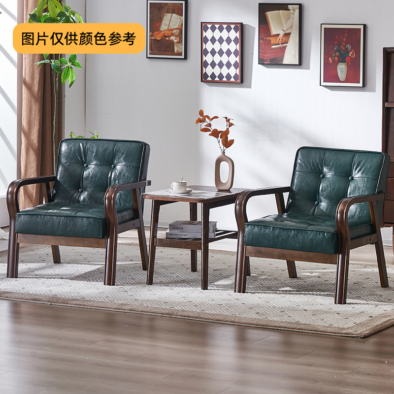 곡선 나무 다크 브라운 풀 도트 그린 오일 왁스 스킨 포스트