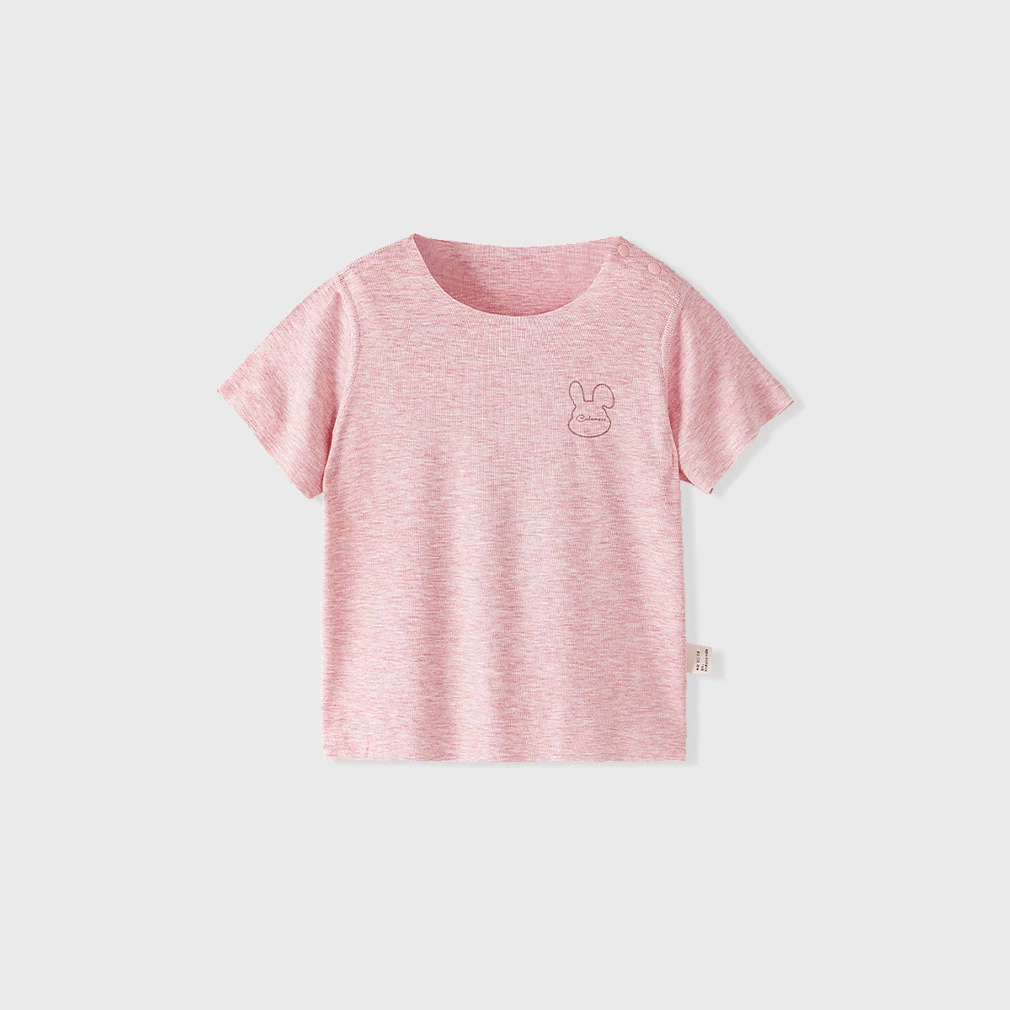 Children's thin summer T-shirt for men and women girl's to go out with a round collar, with short sleeve