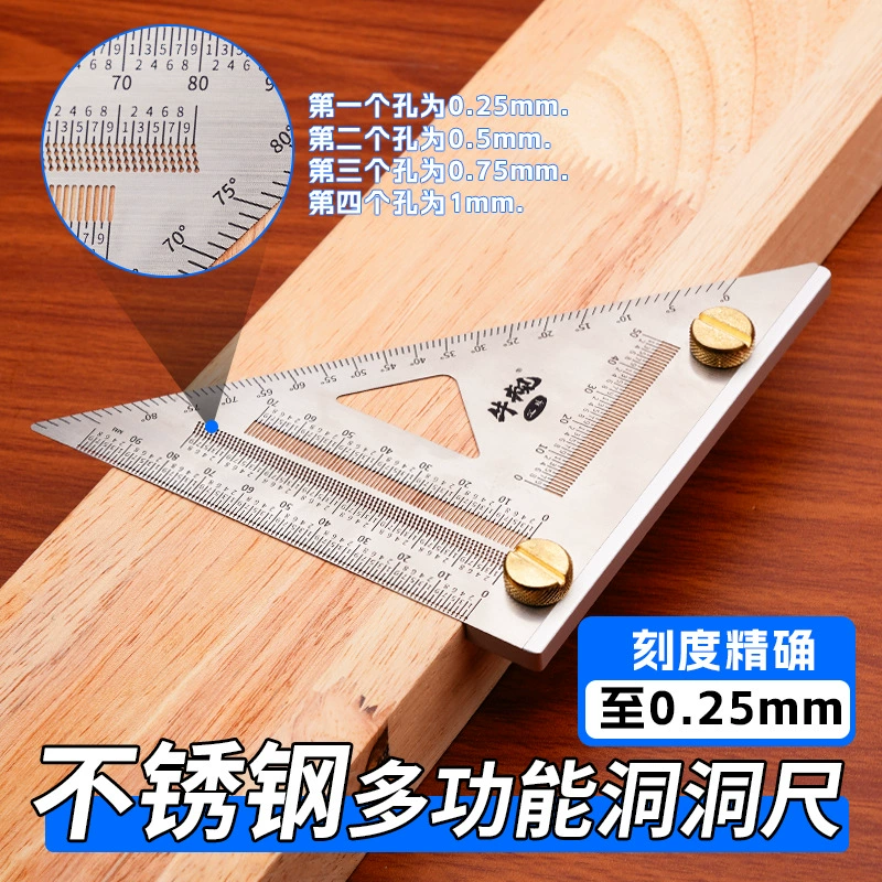 Нержавеющая сталь треугольная столярная чешуевая линейка Многофункциональная основа для разграничения