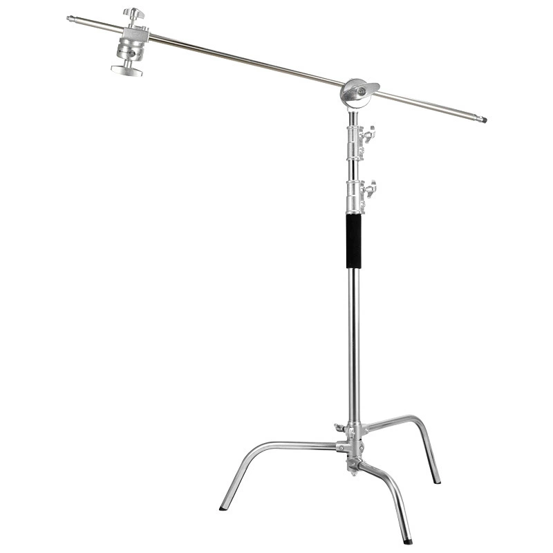 Подставка для освещения из нержавеющей стали 3.3m для студийного заполняющего света, кронштейн для прямой трансляции, регулируемая фиксированная волшебная ножка, C-образная опорная подставка