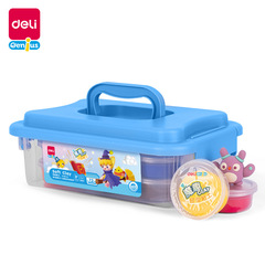 Deli Stationery 67855 ultra-light clay colored mud children's plasticine toddler DIY large packaging student handmade set