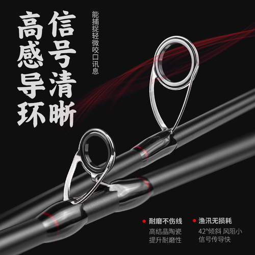 Chiren cross-border carbon straight handle three-section lure rod, long-range cast ML adjustable fishing rod, sliding floating fishing rod wholesale