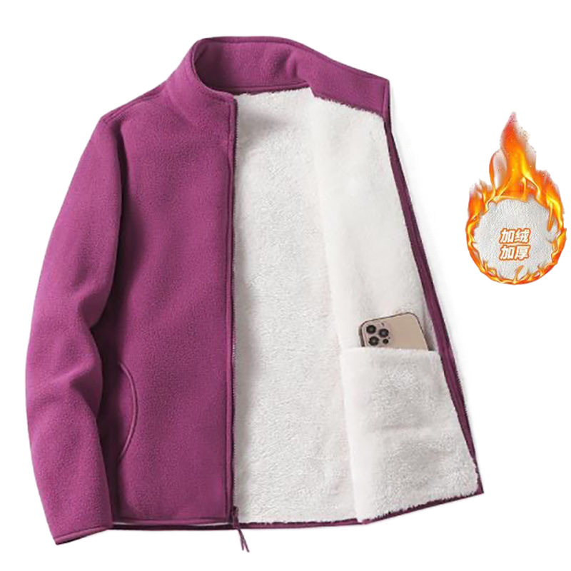 Jacquero de terciopelo de mujer invierno y otoño más terciopelo grueso de doble cara abrigo de terciopelo de terciopelo al por mayor