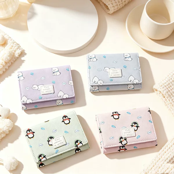 Daini Korean Original Cartoon Cute Print Penguin 70% off ins Student Mini Coin Purse Women's Wallet