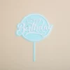 Acrylic Diamond Fancy Letter Birthday-Blue