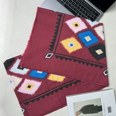 クロスボーダーボヘミアンエキゾチックスタイルレトロコットンプリント高浸透薄型模造カシミヤスカーフショール新しい