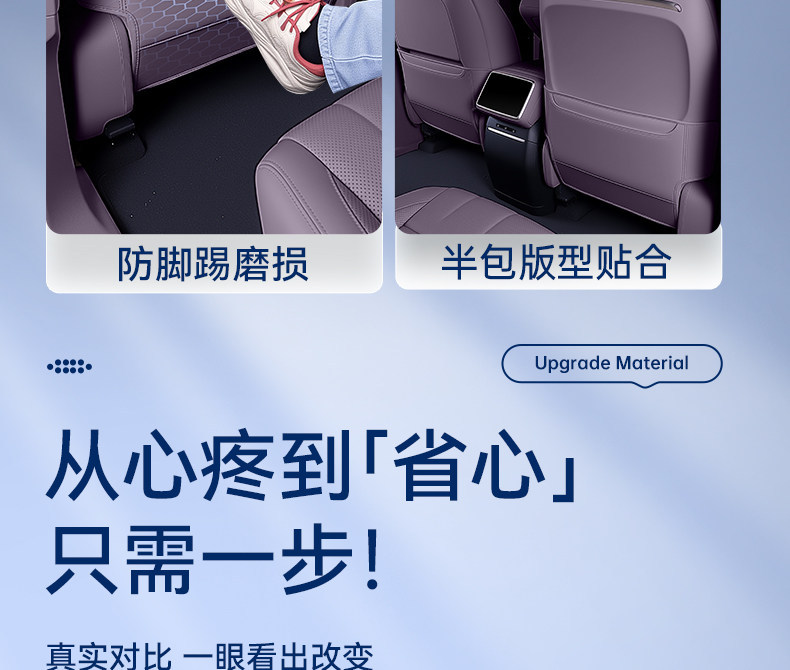 Suitable for Xpeng MONA L03 seat anti-kick pad, 26 models of rear seat backrest protection pad, complete set of modification accessories