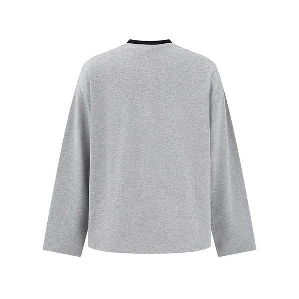 Autumn Japanese retro long-sleeve with a round collar