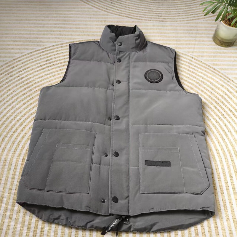 Cross-Border Foreign Trade Large Goose down Jacket Vest Stand Collar Sleeveless Waistcoat Couple Style Jacket Men and Women Parka Vest Trendy Cross-Border Foreign Trade Large Goose down Jacket Vest Stand Collar Sleeveless Waistcoat Couple Style Jacket Men and Women Parka Vest Trendy