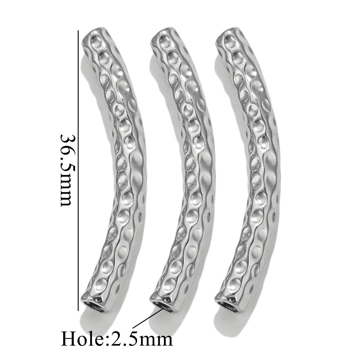 Basic, Classic Style Style 5 PCS/Package 37mm Hole 2~2.9mm Hole 3~3.9mm 304 Stainless Steel Geometric Casing Elbow