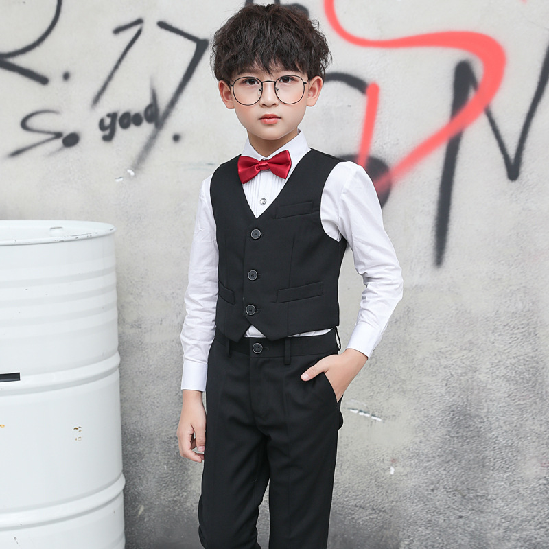 Trajes infantiles, trajes para niños, chalecos, pequeños anfitriones, trajes de piano para niños, niños de primavera y otoño.
