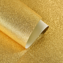 European gold foil wallpaper, silver gold fine brushed wallpaper, hotel ceiling flower board, PVC waterproof wallpaper, non self-adhesive