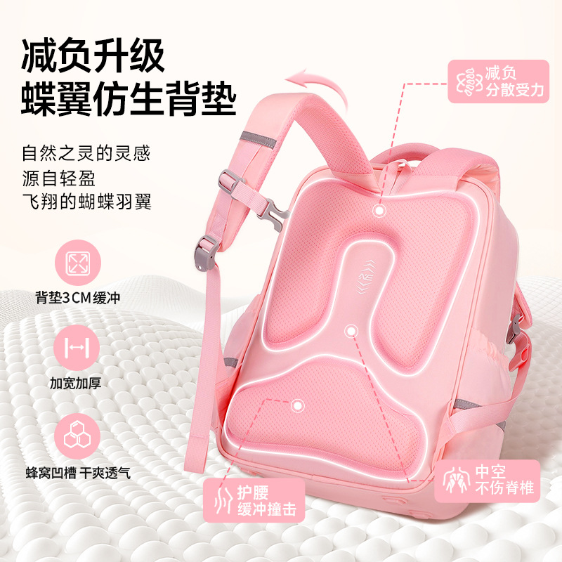 Nuevo bolso escolar de estudiantes de primaria multicapa para niños, protección de espalda portátil para niños y niñas, grado 1 - 3 - 6 de gran capacidad