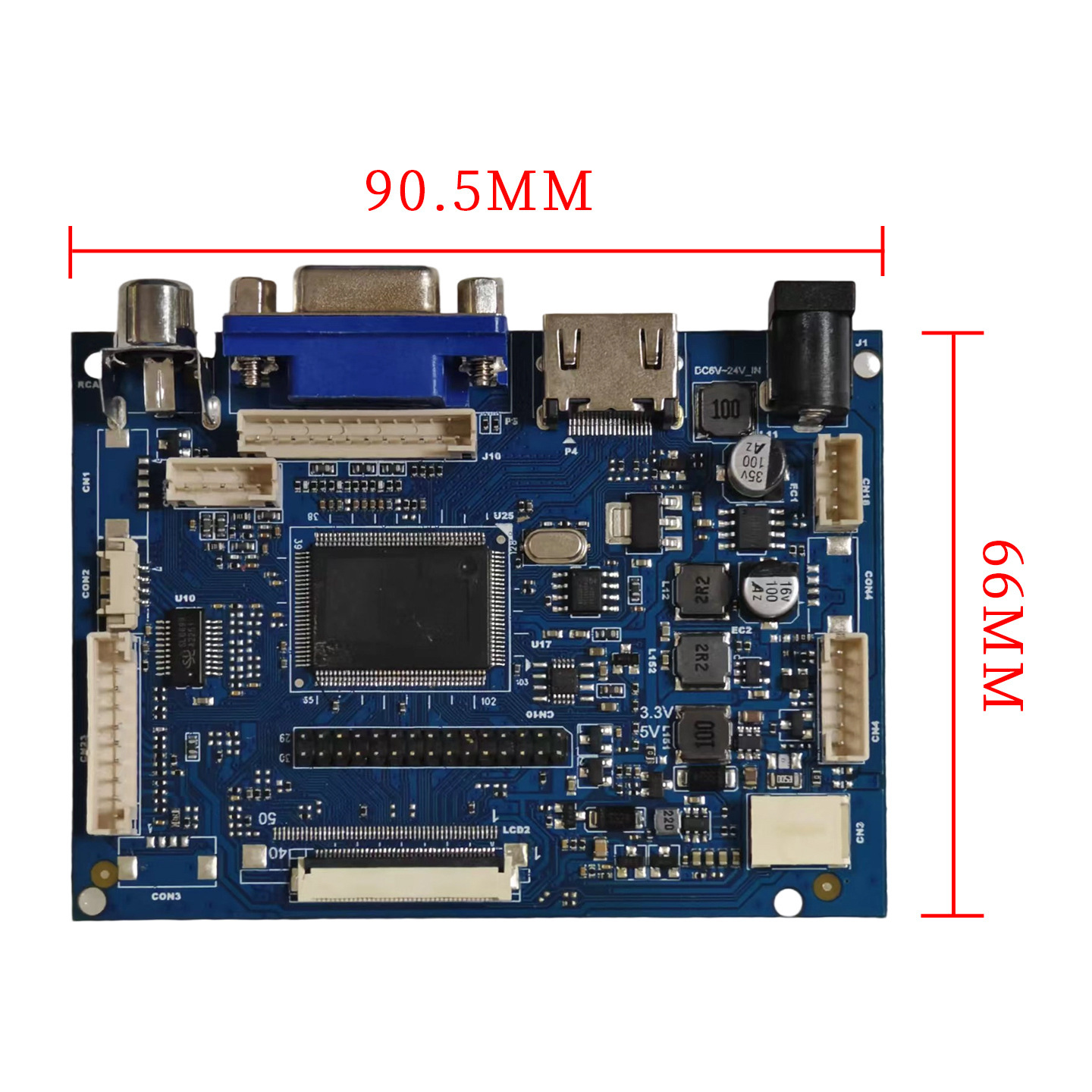 适用7寸8寸10寸40pin屏幕HDMI VGA AV转LVDS液晶屏驱动板