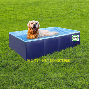 Outdoor Rectangular Swimming Pool Pet Free Inflatable Bathtub Pool Pet Folding Pool Animal Square Bathtub