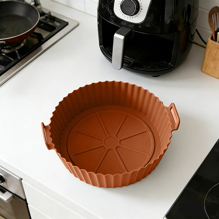 Amazon explosivo aire frito plato de horneado de silicio grado alimenticio resistente a altas temperaturas almohadilla de horneado de aire doméstico