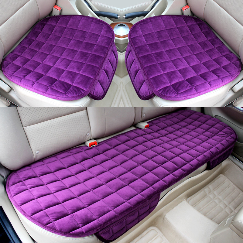 Non-slip Three-Piece Set – Qìchē Seat cushion, seat cover - purple