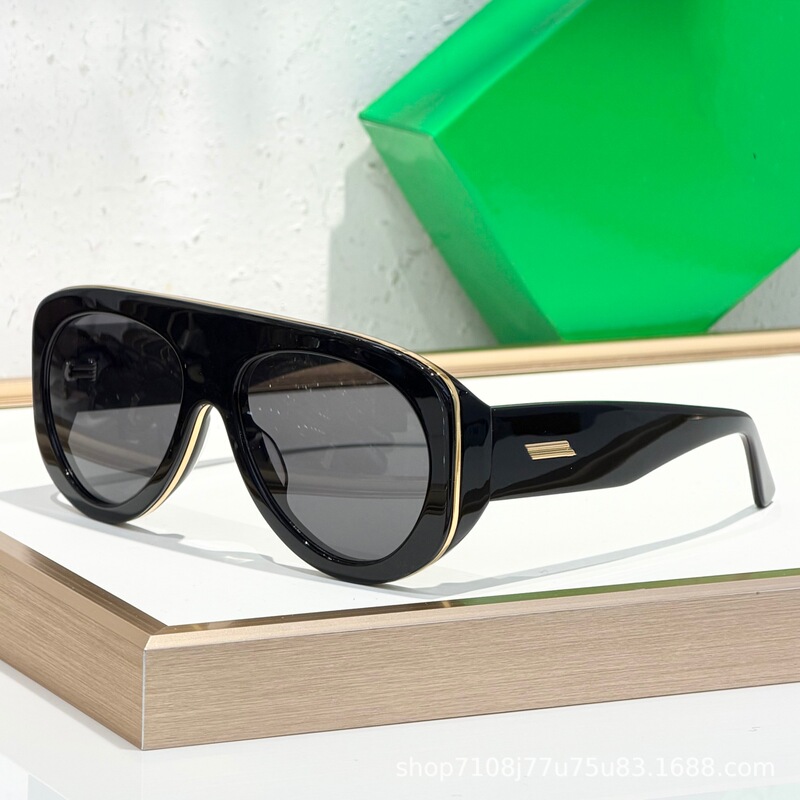 Cross-Border New Model Bo Toad Frame Sunglasses Bv1362S European and American Fashion Show Rihanna Style Trendy Sun Protection Sunglasses for Women