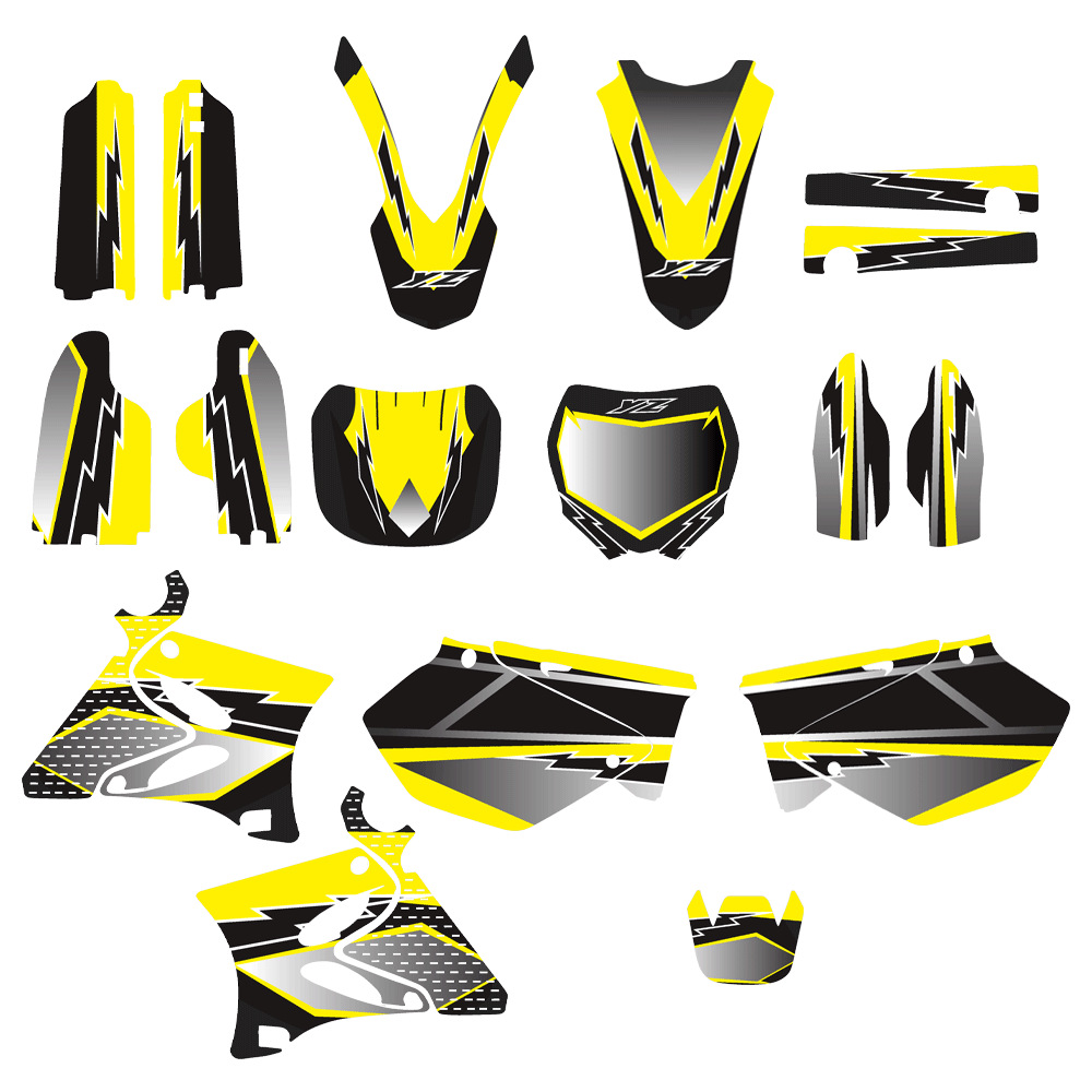 Aplicable a 02 - 14 Yamaha YZ125 YZ250 YZ 125 YZ 250 conjunto completo de pegatinas de motocicleta