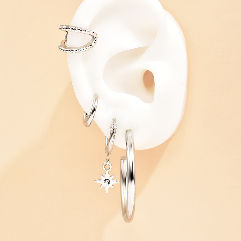 fashion star zircon big earrings combination setspicture2