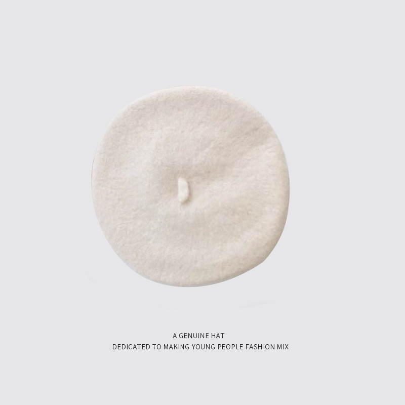 77g Weight Beret Hat Hats Type Daily Occasion Solid Color Pattern Winter Season Women'S Gender Sewing Design Simple Style Style Eaveless Rim Women'S Simple Style Solid Color Sewing Eaveless Beret Hat 22