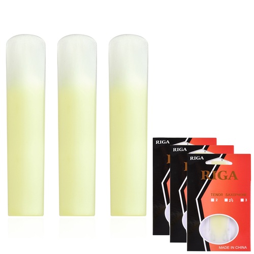 3 pack tenor saxophone resin reeds-hardness 1.5, 2.0, 2.5 Tenor Sax Reed