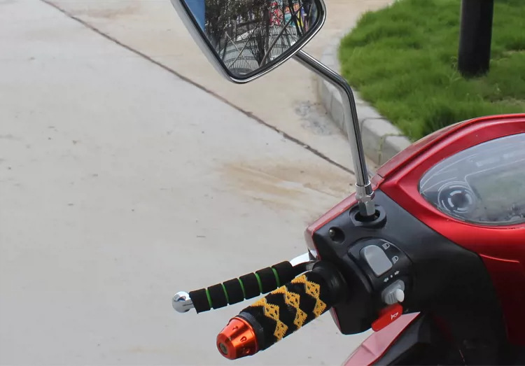 Rearview Mirror for Electric Scooter, Motorcycle Modification, Electroplated 10mm Wide-Angle Reflector for Tricycle