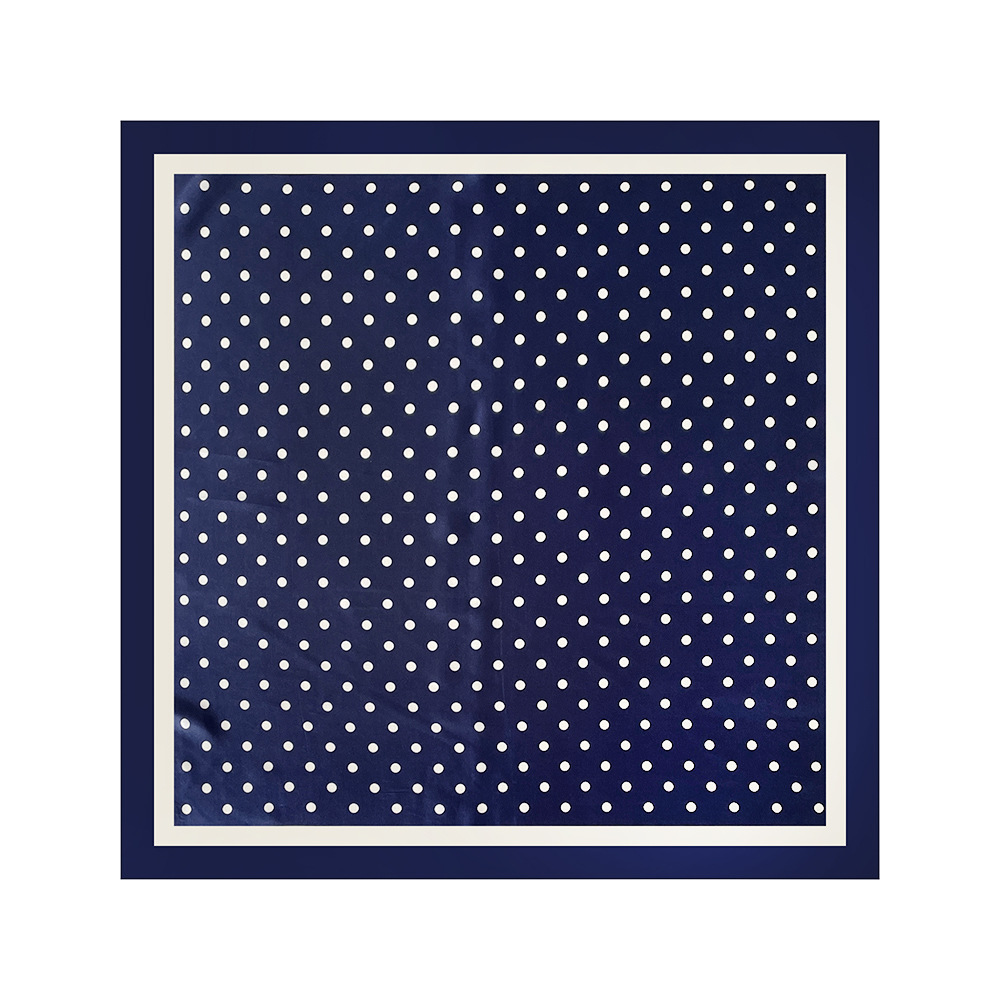 Women's Polka Dot Satin Square Headscarf Silk Feel Hijab Turban_voghion.com