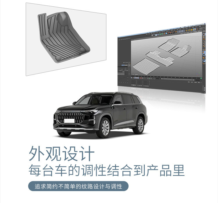 Car Floor Mats for Audi Q6 2024 Full TPE Trunk Mat Seat Back Mat
