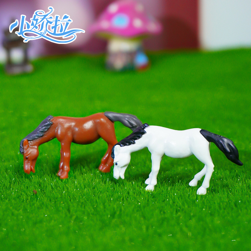 Moss micro paisaje decoración simulación mini nuevo caballo pony PVC muñeca suculento hecho a mano muñeca