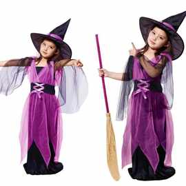 万圣节cosplay服装 女童 儿童化妆舞会演出服 G-0095 巫婆公主裙