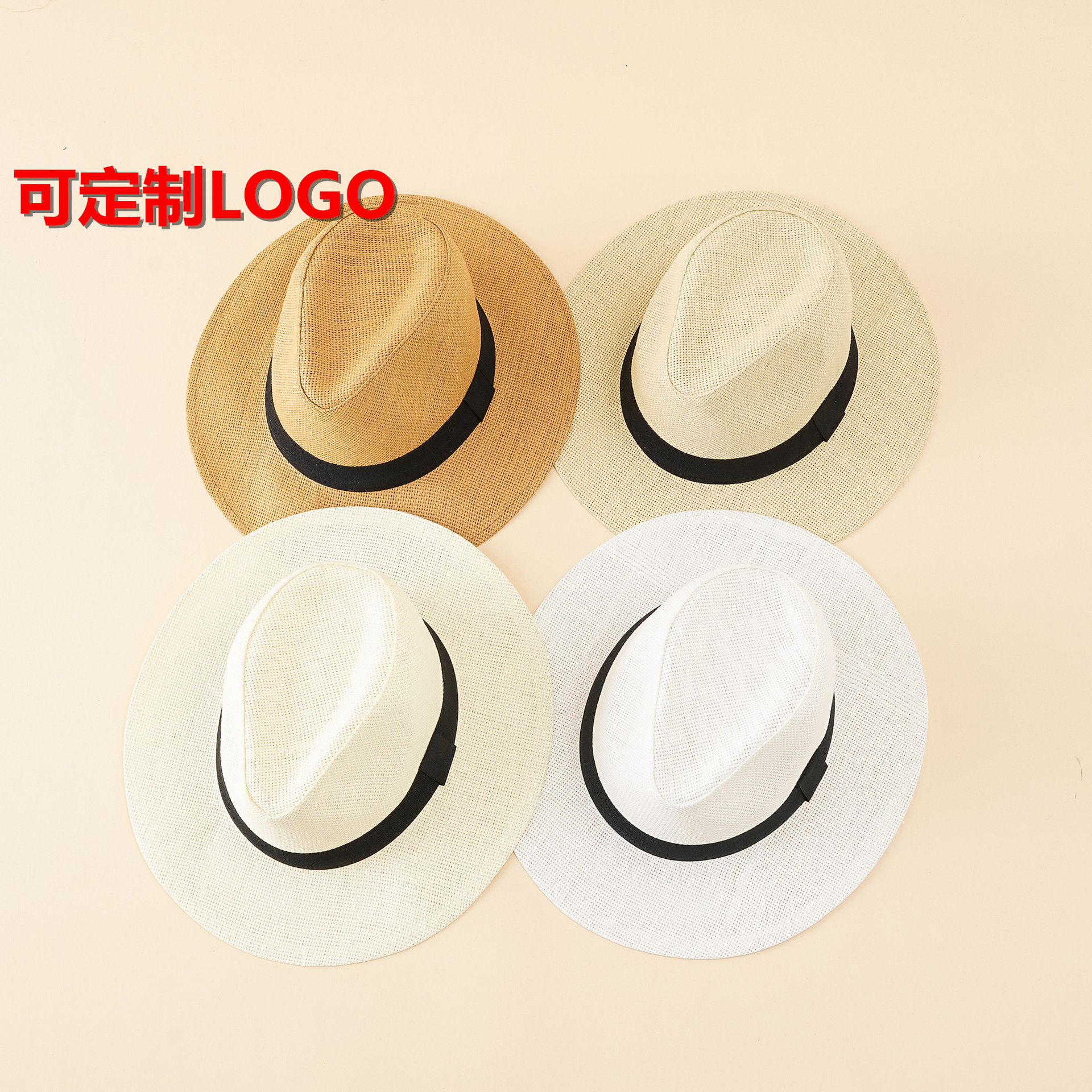 2021 estilo europeo y americano paja tejida color sólido moda verano vacaciones juego sombrero de paja a prueba de sol