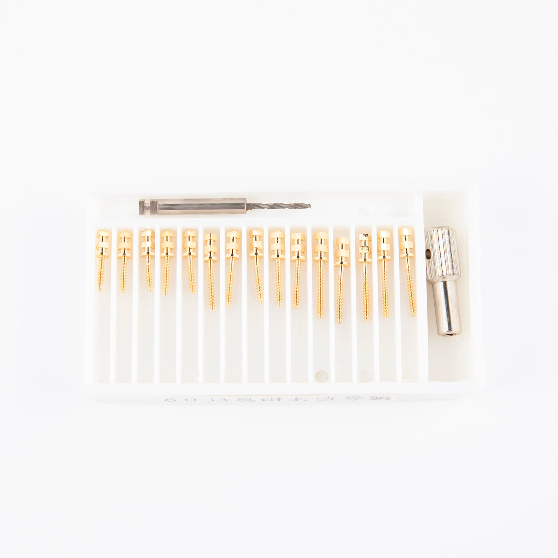 Корневая трубка Стоматологический материал резьба металлическая позолоченная зубная кость резьба корневая трубка гвоздь