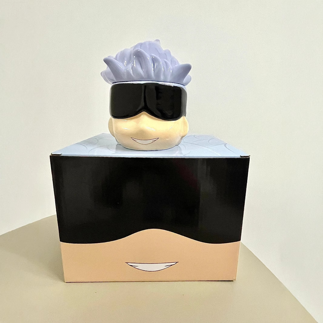 Anime One Piece Luffy Sombrero de paja Taza de café de cerámica Juego de tazas y platos de café creativo