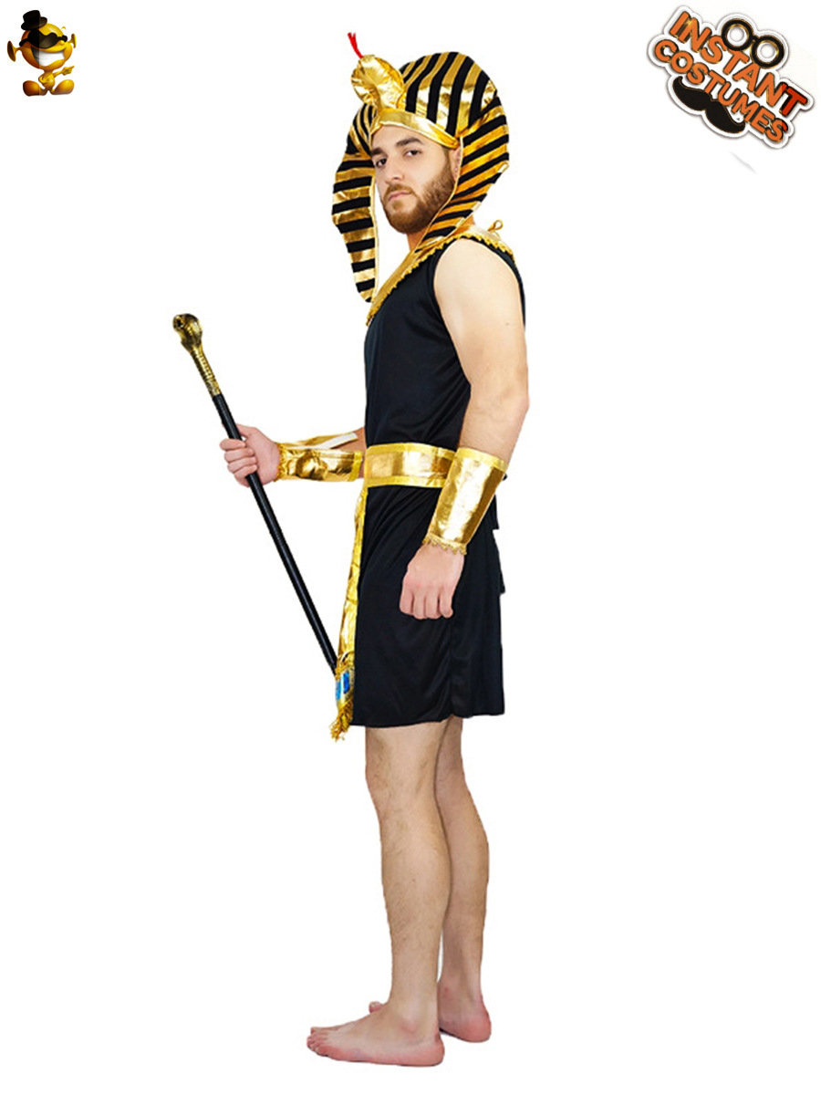 Traje de Halloween Cosplay traje de la etapa ropa de fiesta traje de rendimiento mascarada egipcio Gran Faraón Masculino image 4