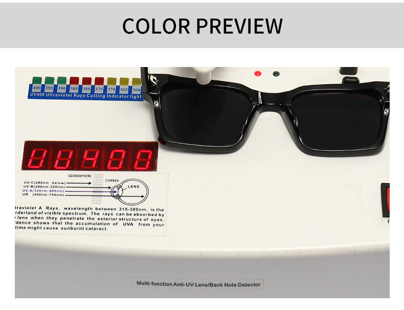 Lunettes de soleil œil de chat angulaires transfrontalières spéciales, jambes de miroir rétro modernes, lunettes de soleil décoratives guépard sautant 6025_voghion.com