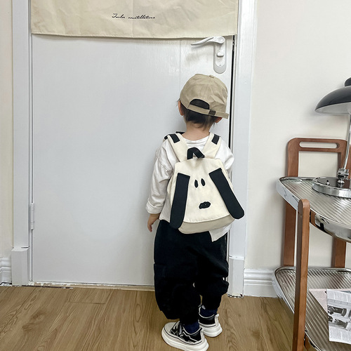 韩版儿童双肩包卡通可爱小狗男女童小书包时尚宝宝撞色帆布出游包