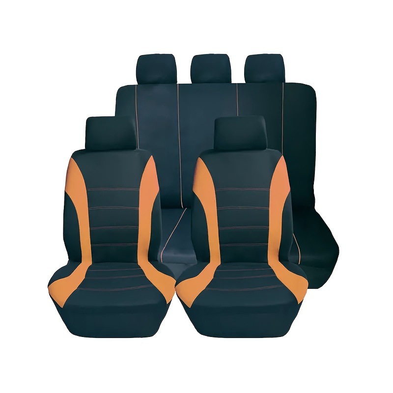 Cross-Border Foreign Trade Mexico Car Seat Cover Set of 9 Pieces Fabric Universal for All Seasons Seat Cushion Cover Factory Wholesale in Stock