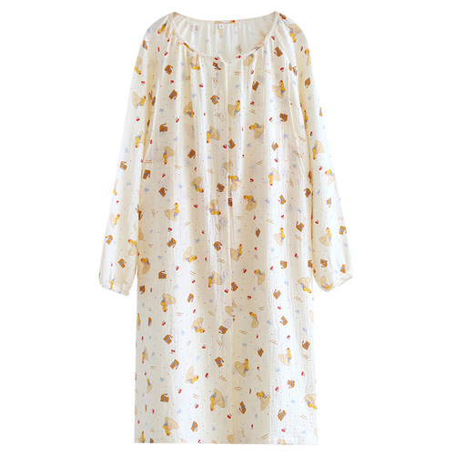 Confinement skirt long-sleeved trousers pure cotton double-layer cotton gauze confinement clothing maternity hospital produced maternity pajamas manufacturer