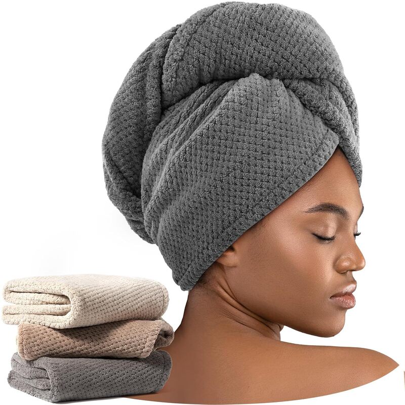 Microfiber Hair Towel for Women, Absorbent, Quick-Drying Headscarf for Drying Curly Hair, Quick-Drying Headscarf, Anti-Frizz Towel