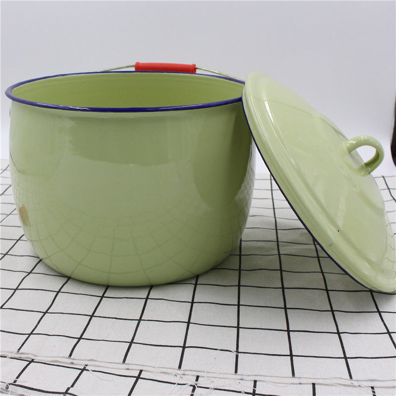 With cover Enamel Moisture-proof Pest control household ceramics Rice VAT Rice barrel seal up Lard 11 Jin 15 Jin 20 Jin