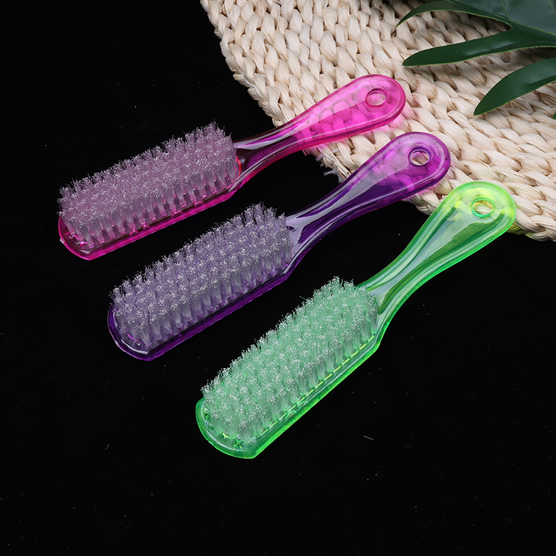 Plastic crystal brush small transparent crystal brush laundry brush shoe brush household simple transparent leather shoe brush wholesale