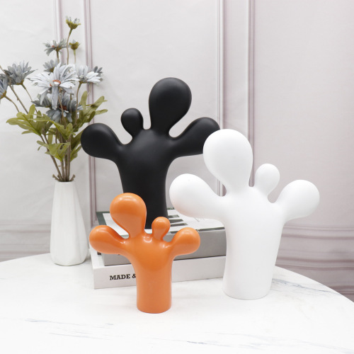 Nordic modern minimalist creative black and white paw feet desk study decor home living room model room hotel soft furnishings